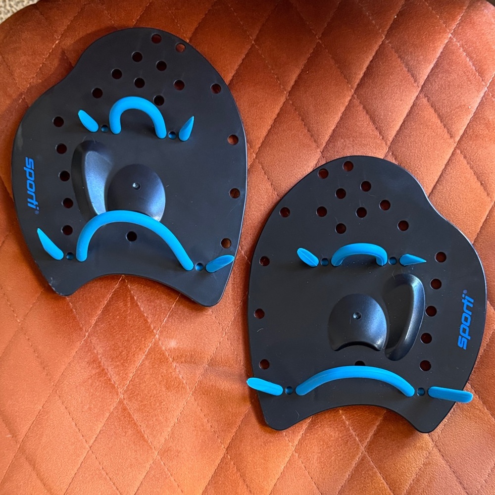 Sporti Swim Training Paddles Black and Blue